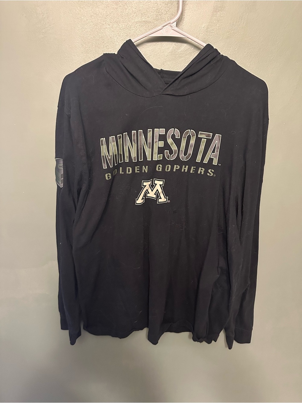 Minnesota Golden Gophers Men's Military Themed Hoodie Black XL